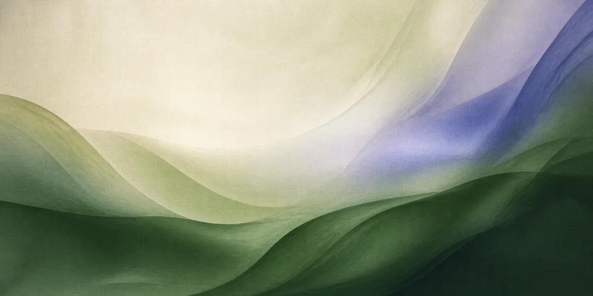 Layered Vera green and violet abstract landscape